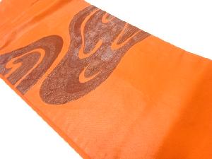 漆流水模様織出し名古屋帯